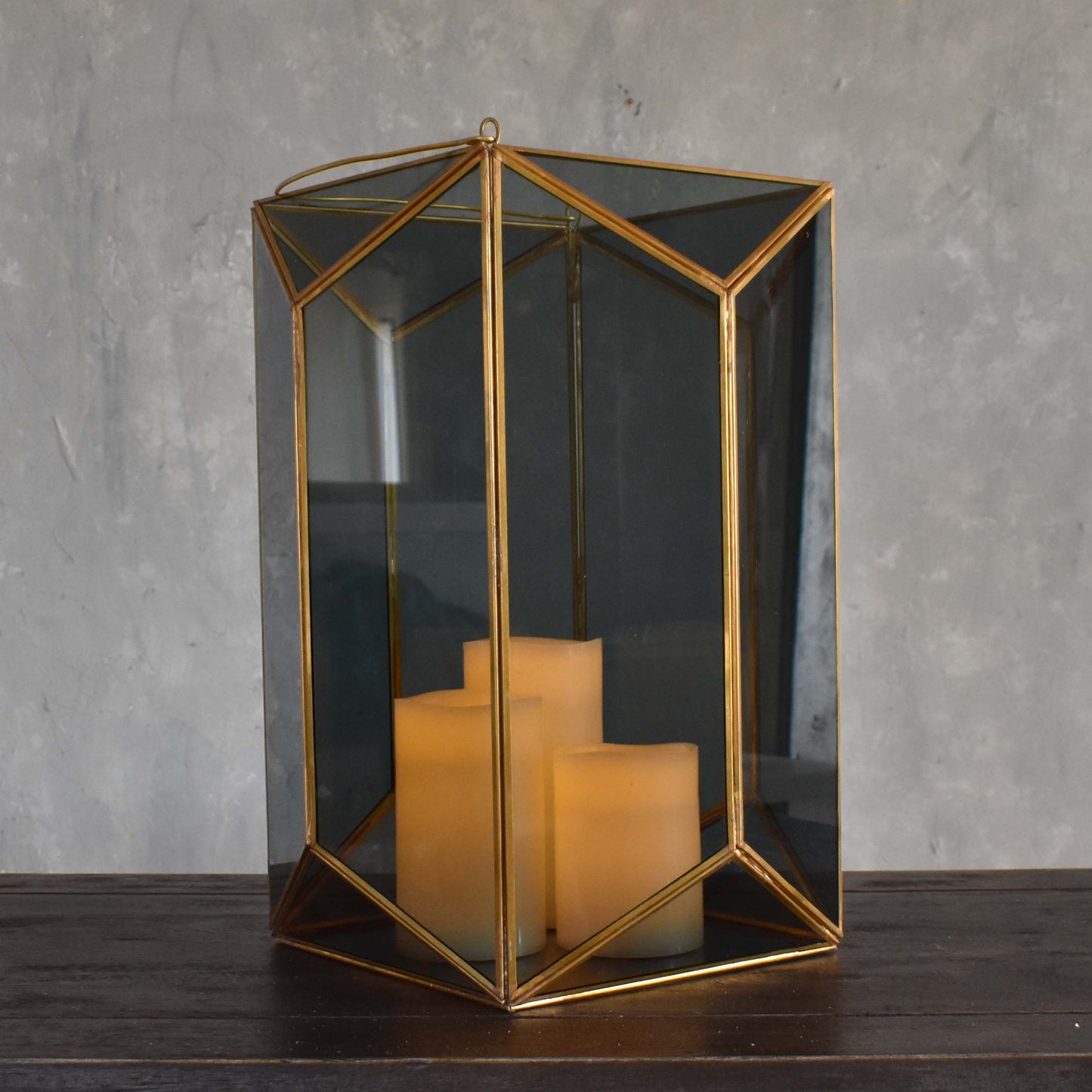 Large Noble Lantern with Smoky Glass | DCH