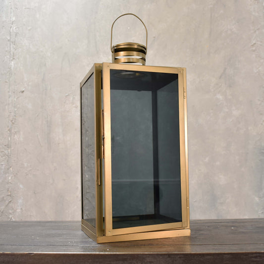 Large Icon Lantern with Smoky Glass | DCH