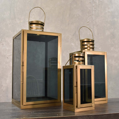 Large Icon Lantern with Smoky Glass | DCH