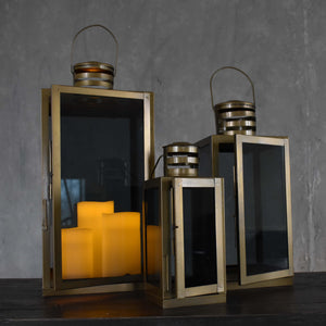 Large Icon Lantern with Smoky Glass | DCH