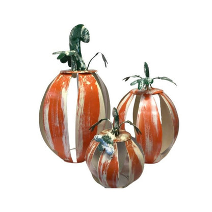 Distressed Metal Pumpkins (Set of 3)