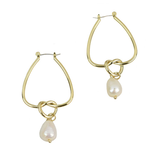 Annabelle Gold Pearl Drop Earrings