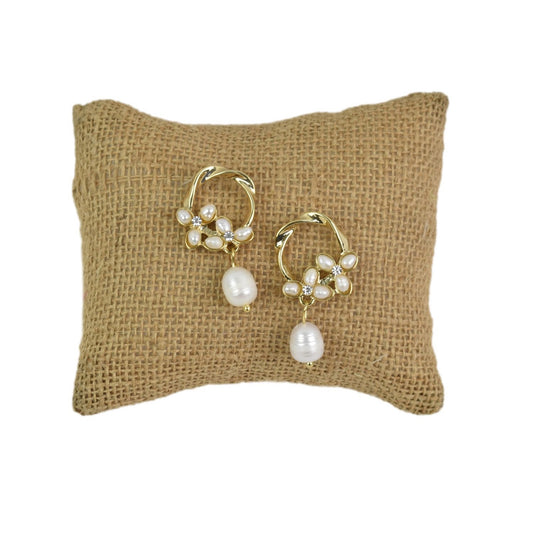 Hope Pearl Earrings in Gold