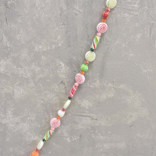 Frosted Mixed Candy Garland 72'' | YKC22