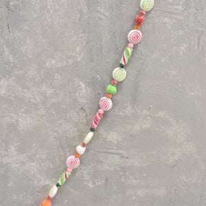 Frosted Mixed Candy Garland 72'' | YKC22