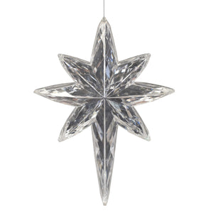 Acrylic Star of Bethlehem Ornament 8" in Silver | YKC22
