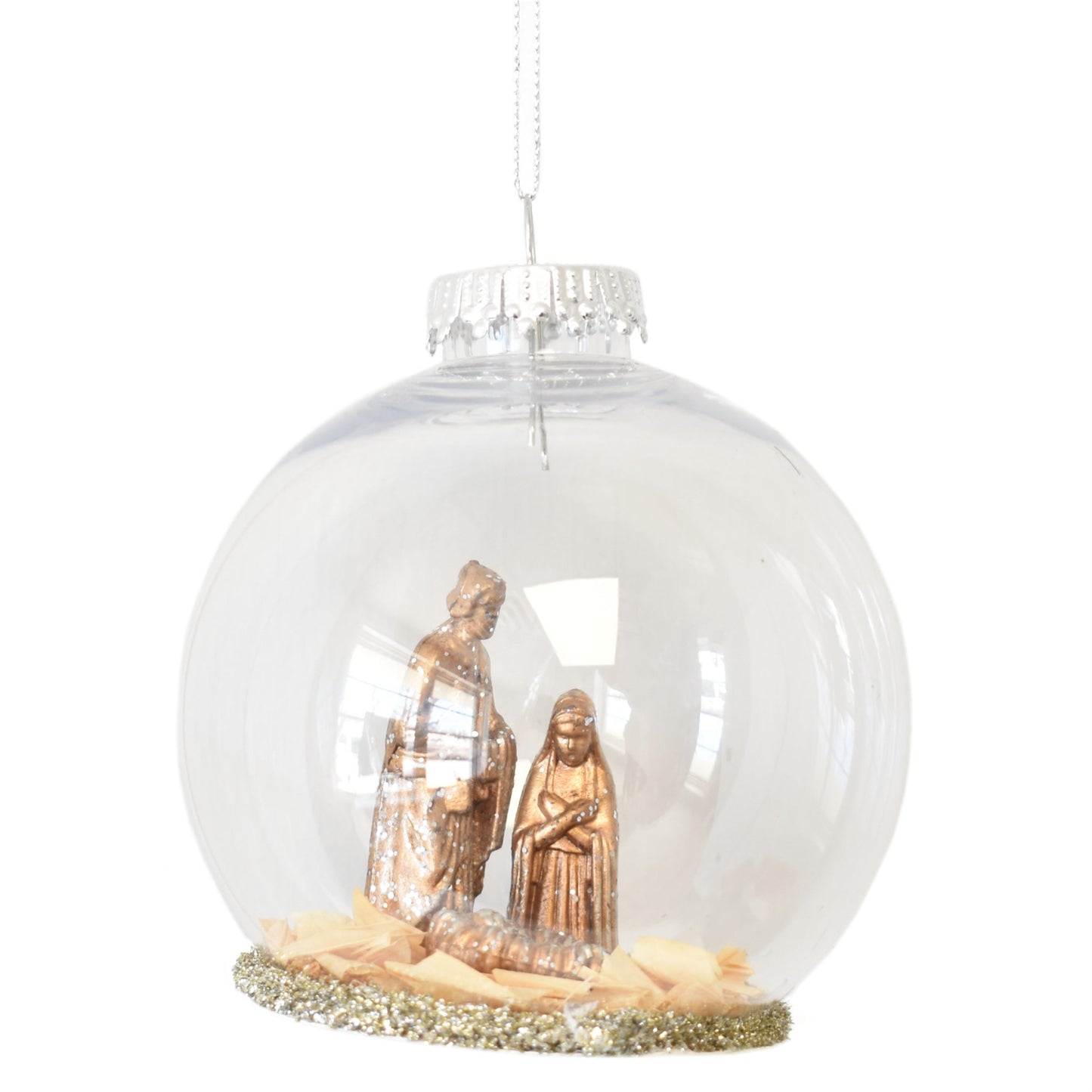 Nativity Ornament Joseph, Mary, and Jesus 4" | YK