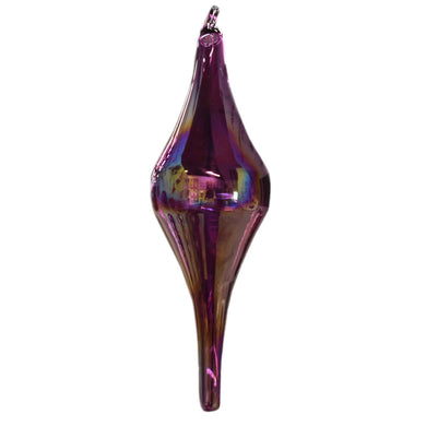 Iridescent Blown Glass Finial Ornament 1.75