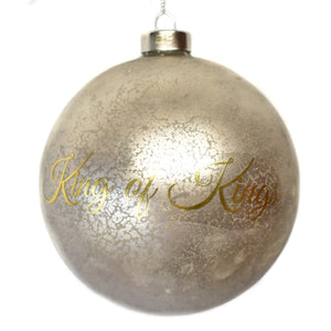 "King of Kings" Glass Ball Ornament 4.75" | LC