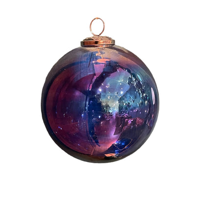 Iridescent Glass Ball 6''-Blue