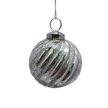 Load image into Gallery viewer, 3&#39;&#39; Mercury Glass Ball with Glitter design
