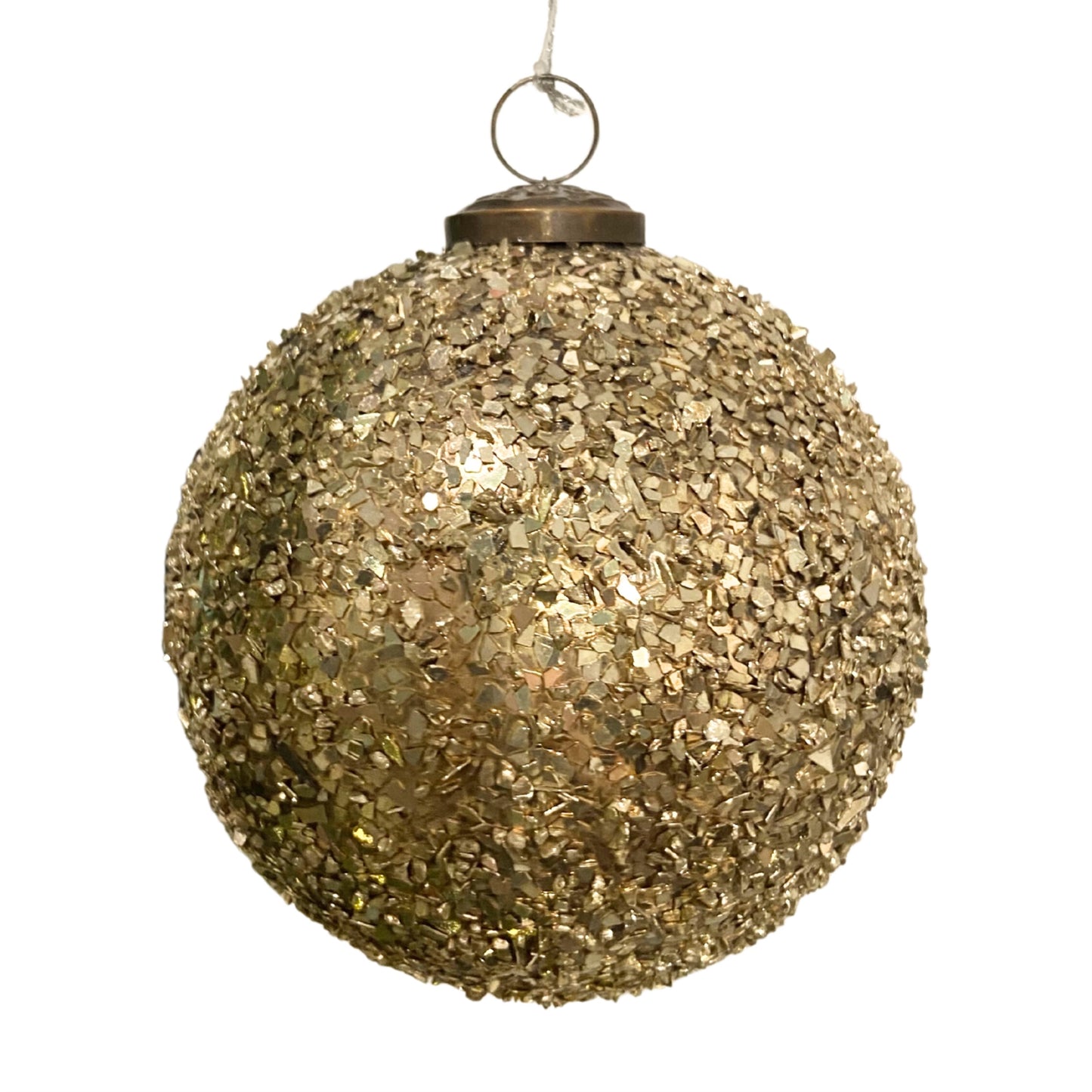 Textured Sequin Glass Ball Ornament | SB