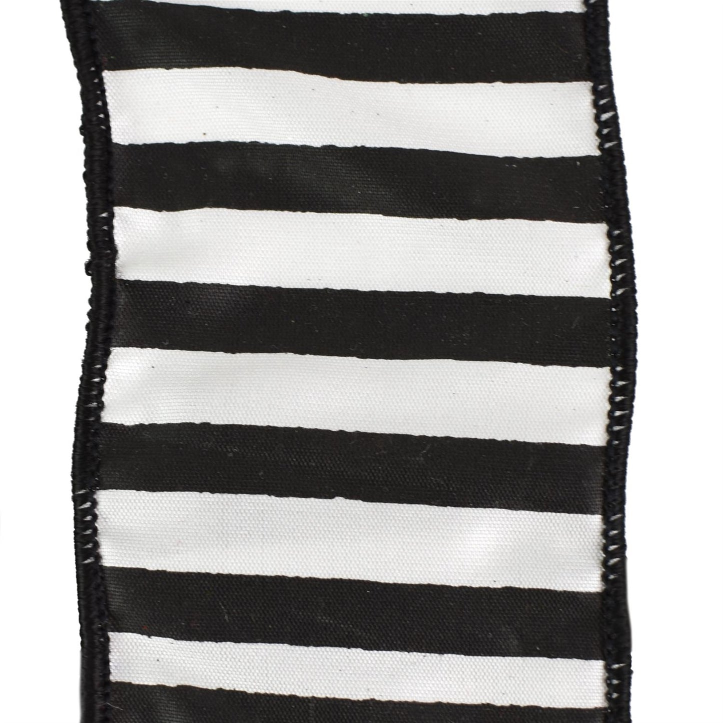 Black and White Striped Glam Ribbon 2.5" X 10YD