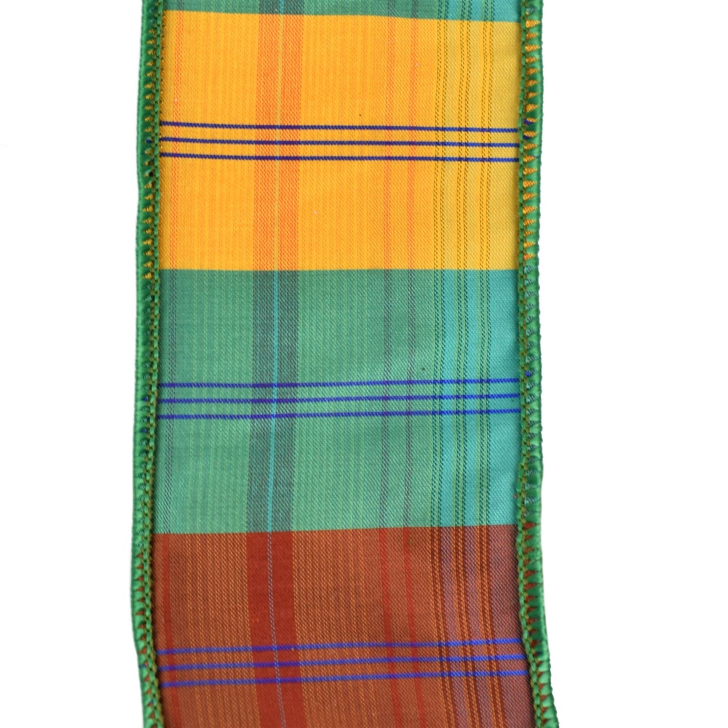 2.5" x 10YD Blue Banks Harvest Plaid Ribbon | IR