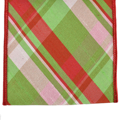 Red/Green/White Madras Plaid Ribbon 4