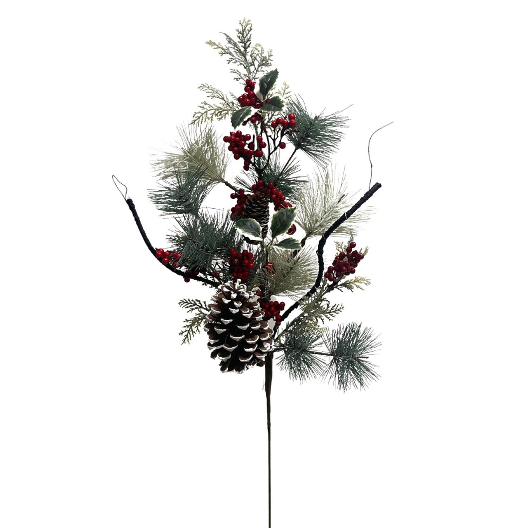 Aspen Christmas Pine / Pinecone / Berry/ Bell Spray  | YS