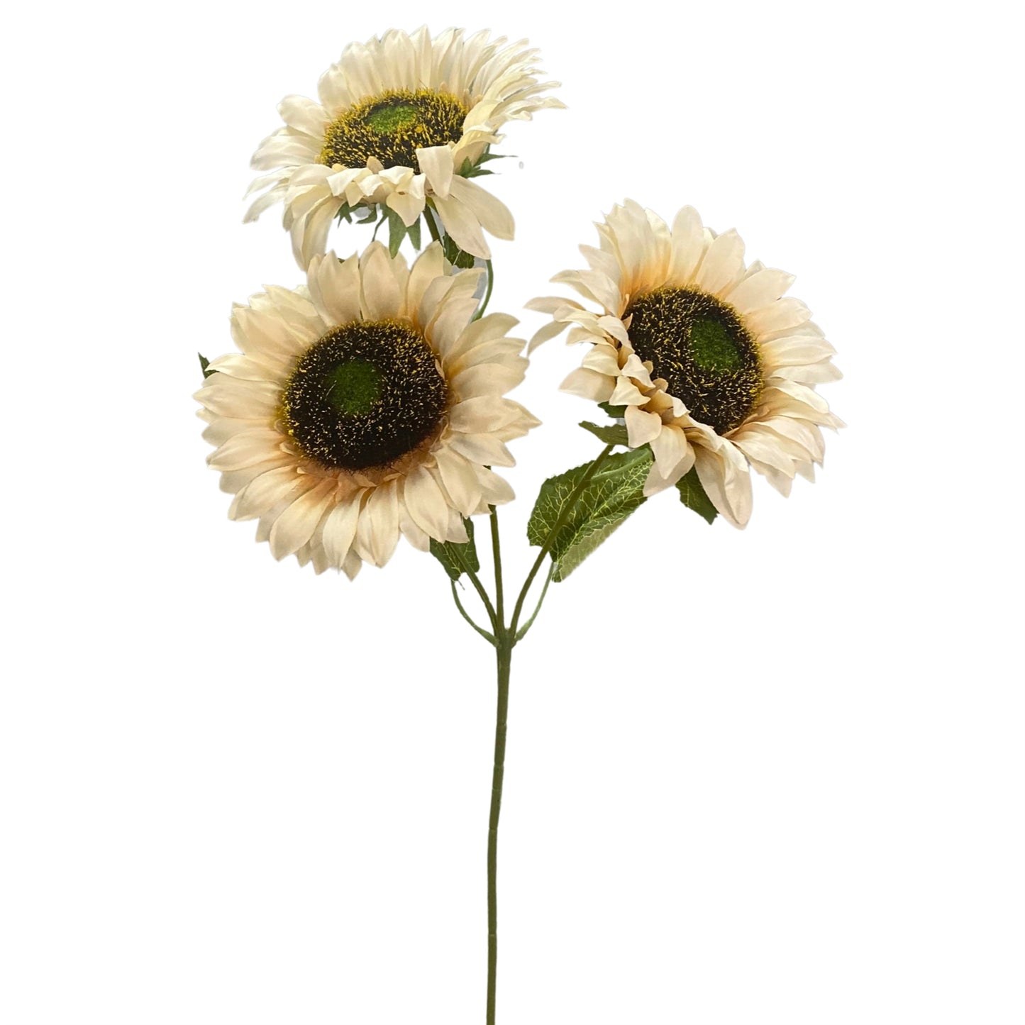 Sunset Meadows Sunflower Spray x 3 - White/Cream  | YS