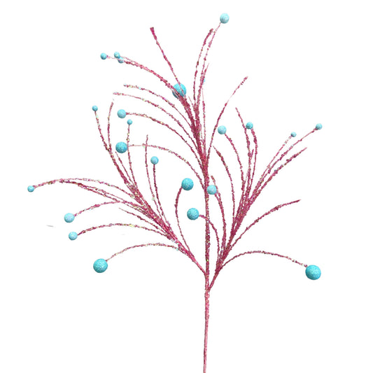 Wildly Perfect Twig Ball Spray 35” - Pink/Blue | KS