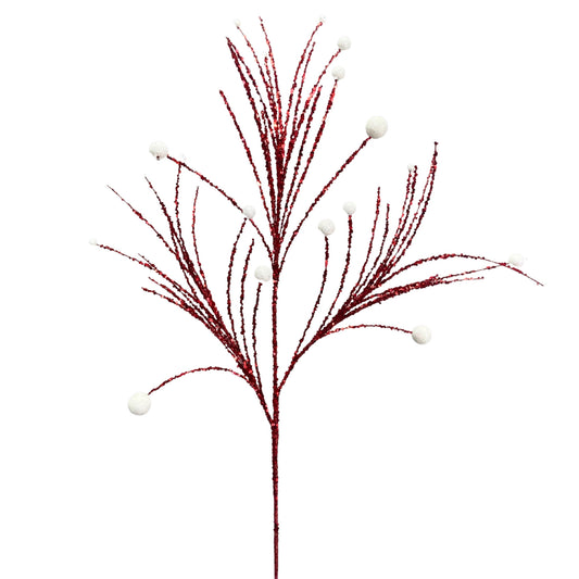 Wildly Perfect Twig Ball Spray 35” - Red/White | KS