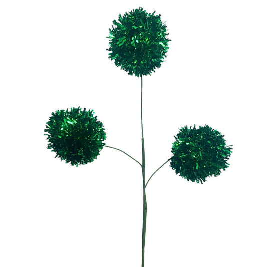 Metallic Pom Pom Ball Spray 30.5” - Green | KS