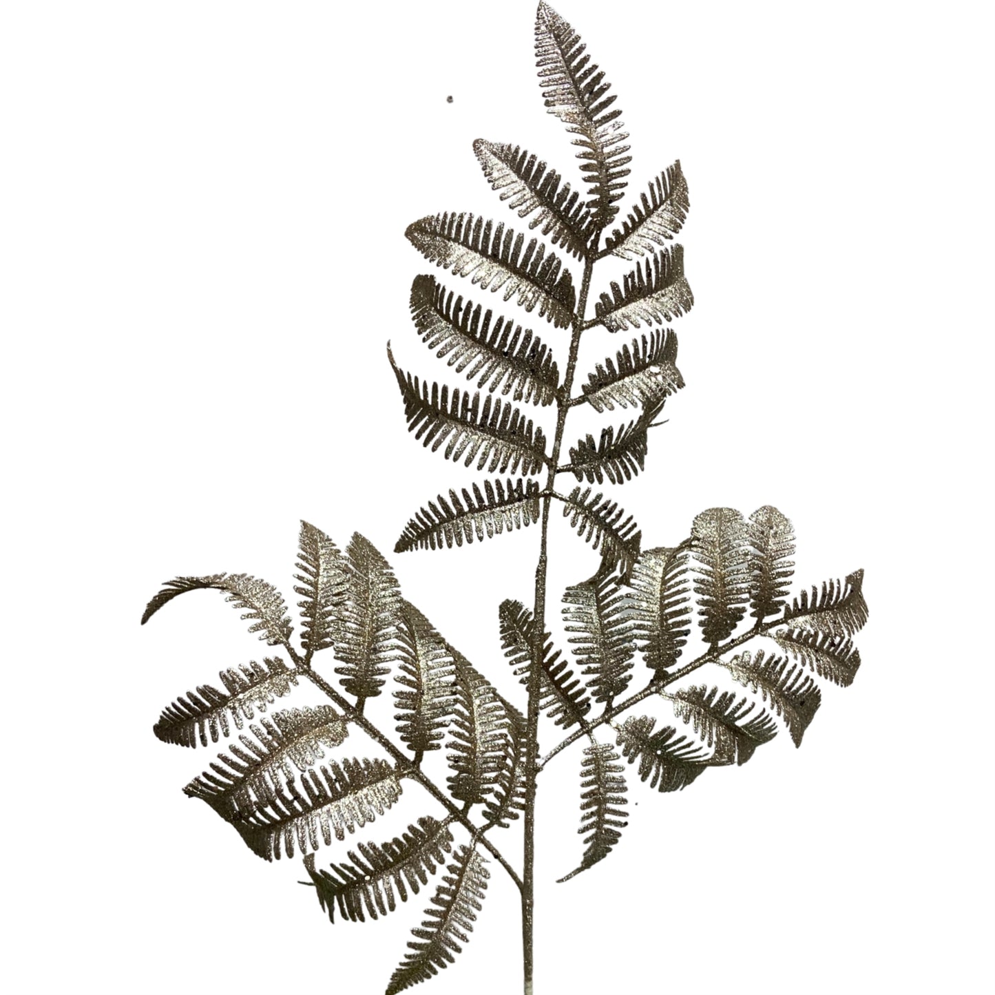 Glitter Forest Fern Spray 34” - Champagne | KS