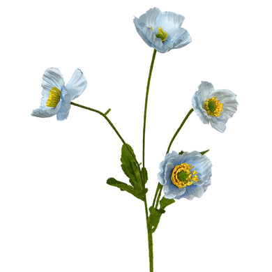 Flowering Fields Mini Poppy Spray - Lt. Blue - 23.5” |YSE