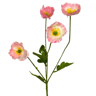 Flowering Fields Mini Poppy Spray - Pink - 23.5” |YSE