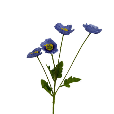 Flowering Fields Mini Poppy Spray - Purple - 23.5” |YSE