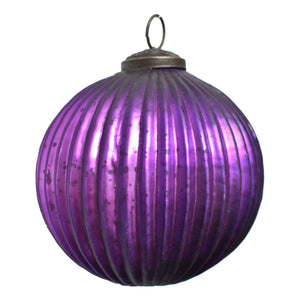 Hammered Glass Ornament 4" in Violet | DCH