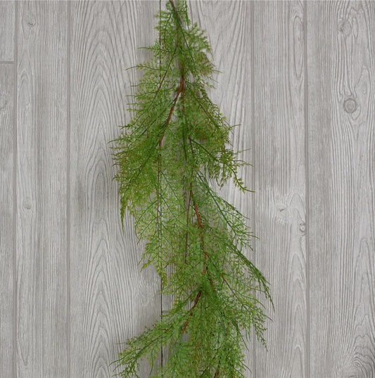 4” Natural Touch Asparagus Fern Garland | QSE