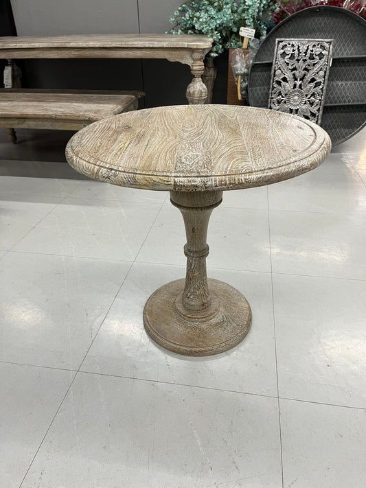 Light Brown Two Tone Round End Table
