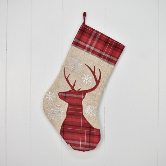 Buffalo Check Reindeer Stocking