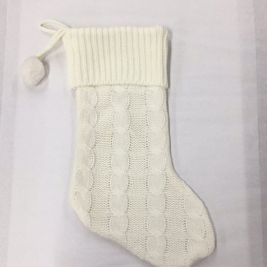 White Knit Stocking