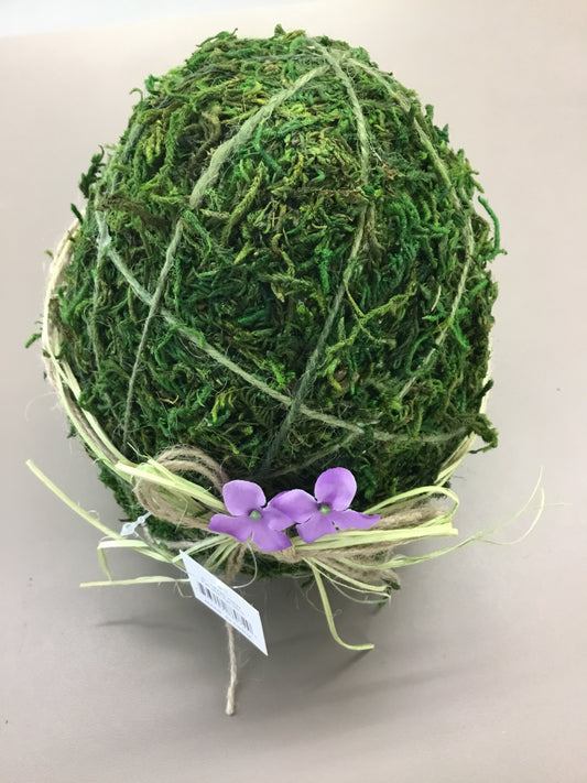 8”x6” Moss Egg w/Bow | BF