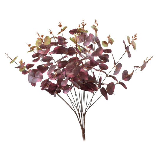 18" Wild Eucalyptus Bush in Burgundy | XJE