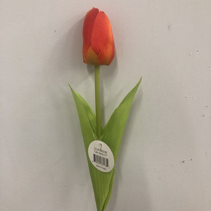 21.25" Tulip Spray in Orange Red | YS